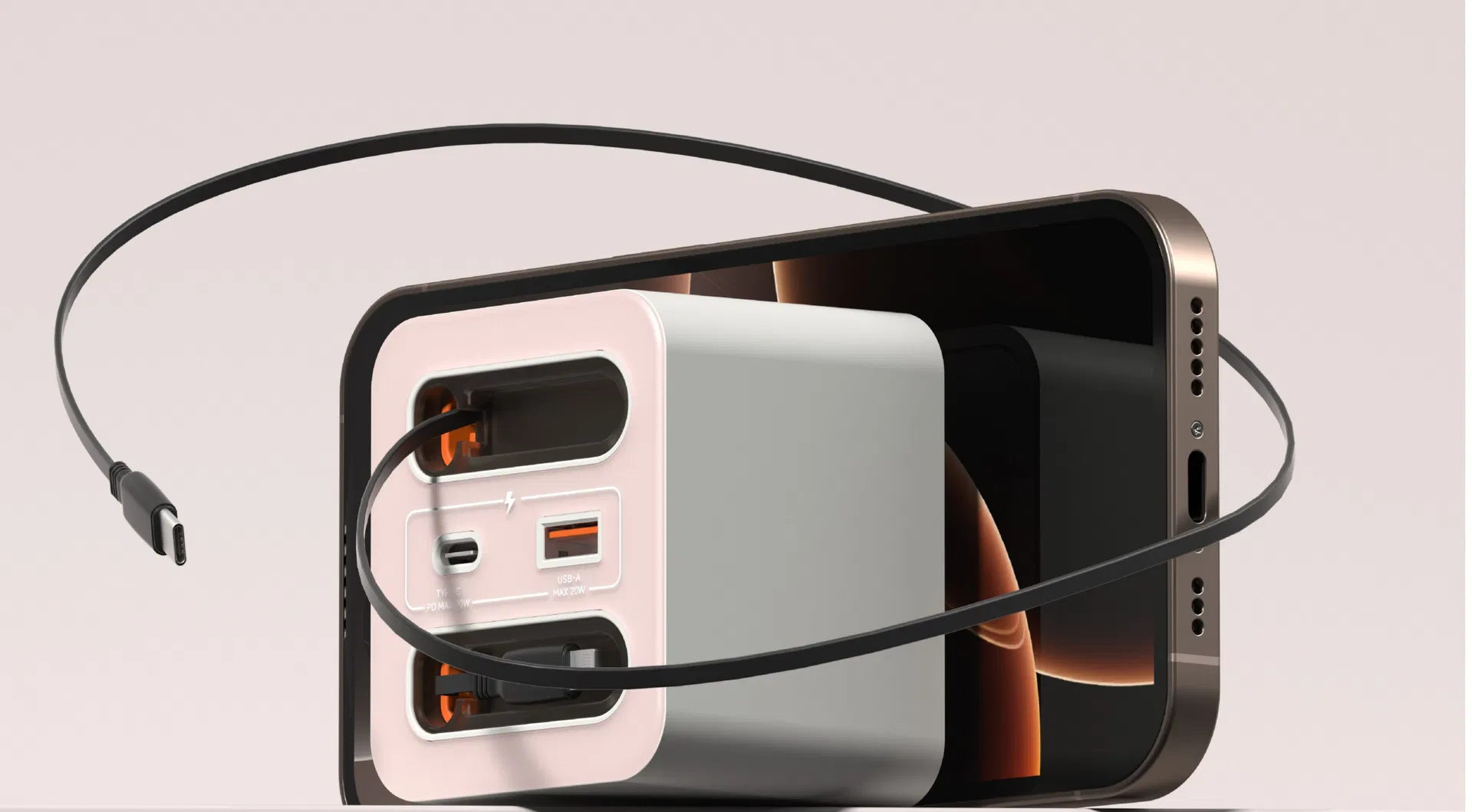 Apresentação do Painel de Tomada de Energia Tipo C para Parede