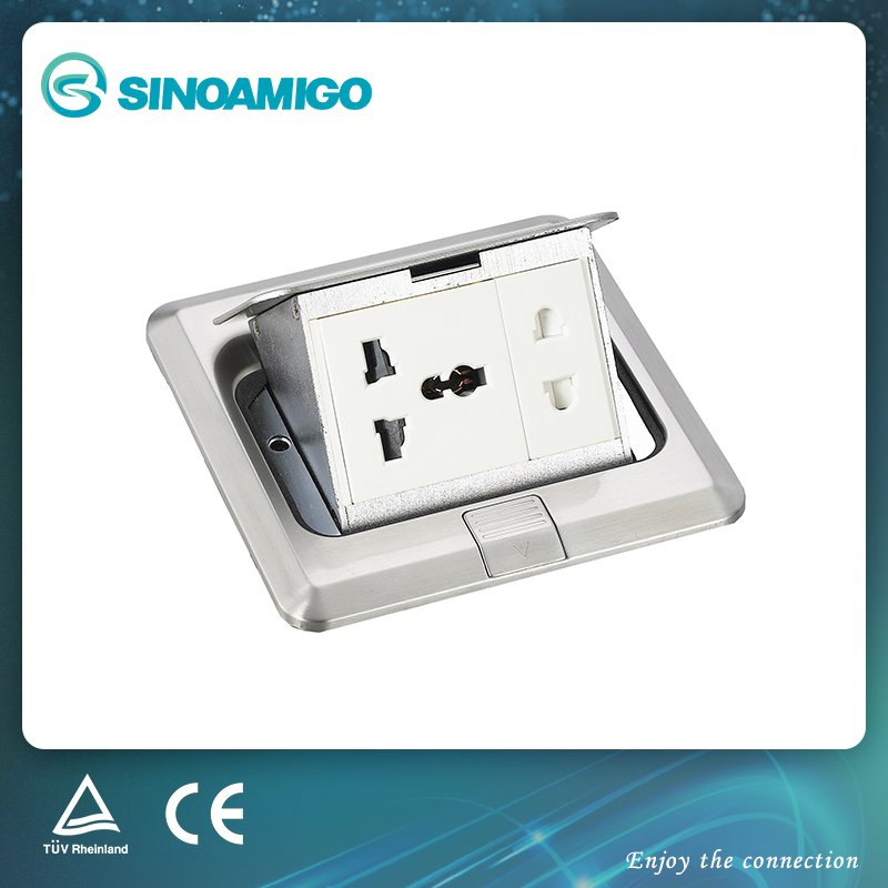Tomadas elétricas embutidas para pisos elevados