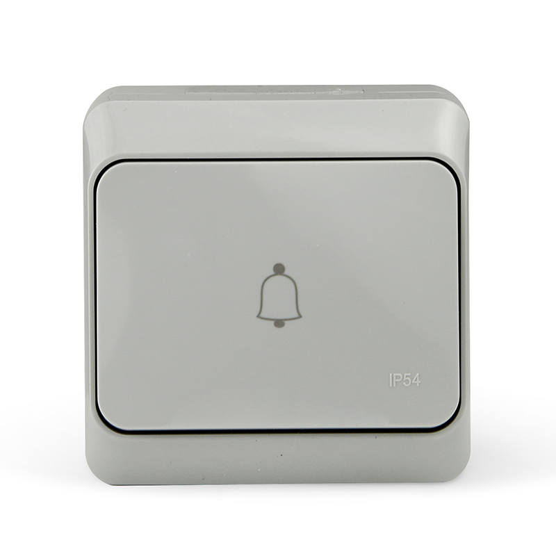 Padrão da UE IP54 Interruptor de Campainha de Parede à Prova d'Água, à Prova de Poeira e à Prova de Intempéries para Uso Externo em Material PC
