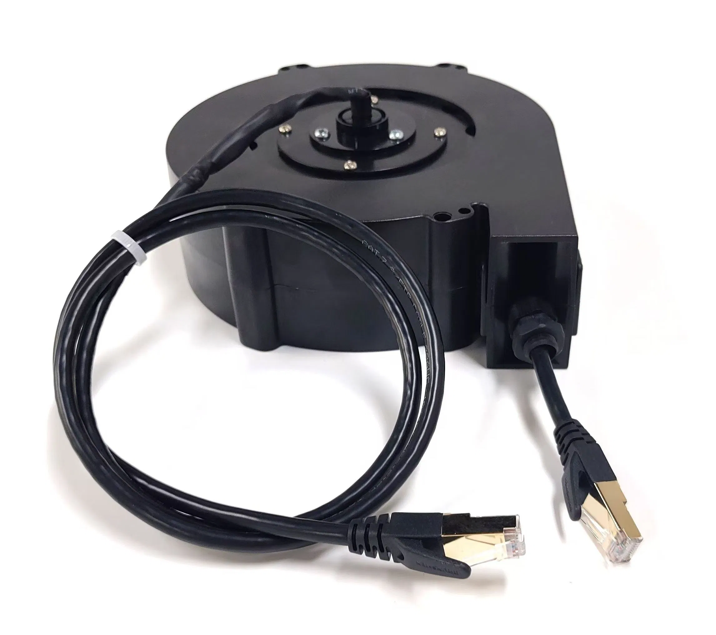 RJ45 CAT6 Cat7 Cabo de extensão retrátil com mola de bloqueio, livre de enrolamento de Ethernet