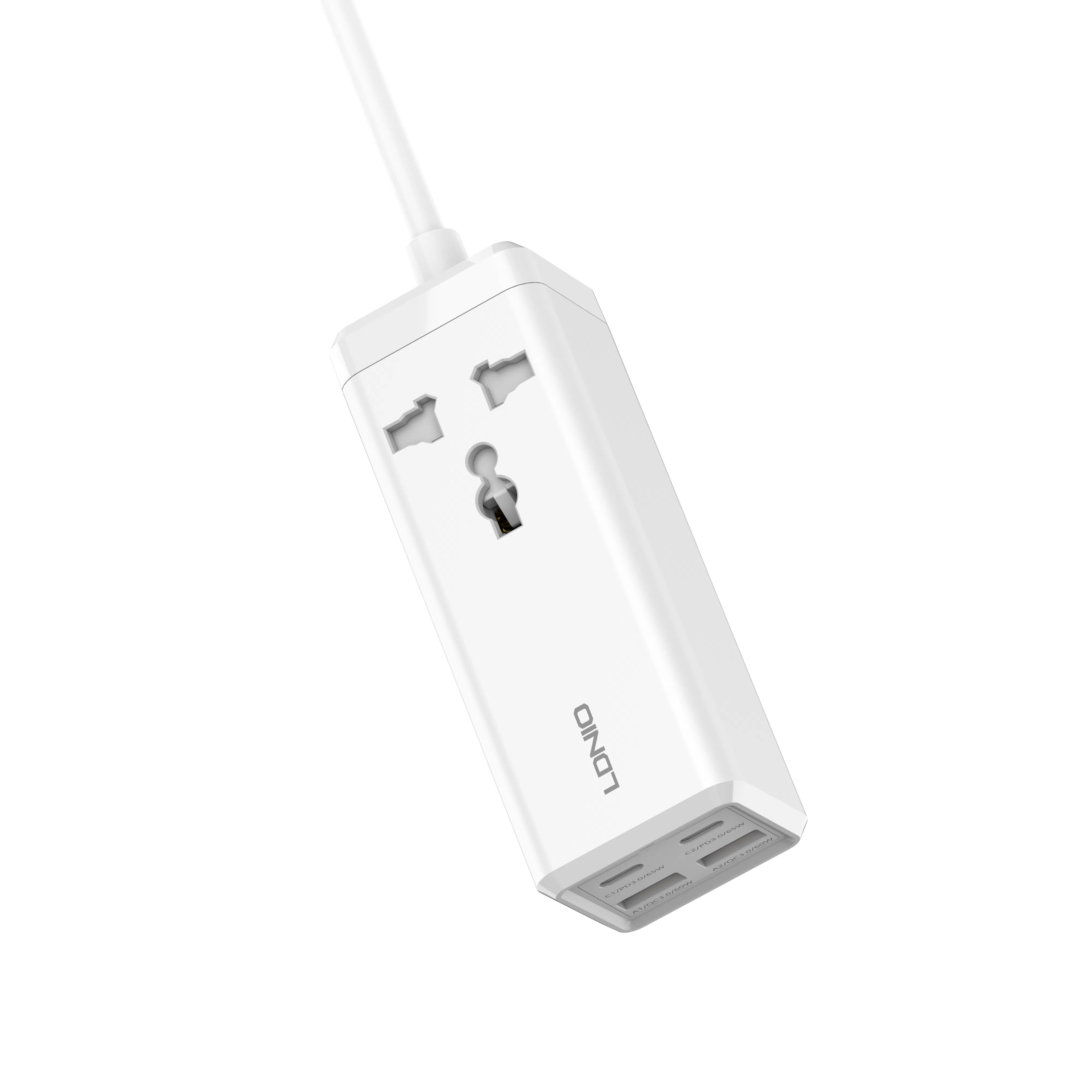 Ldnio Scw1418 com 65W Filtro de Linha de Alta Potência para Desktop - 2500W Filtro de Linha Elétrico com 4 Portas USB