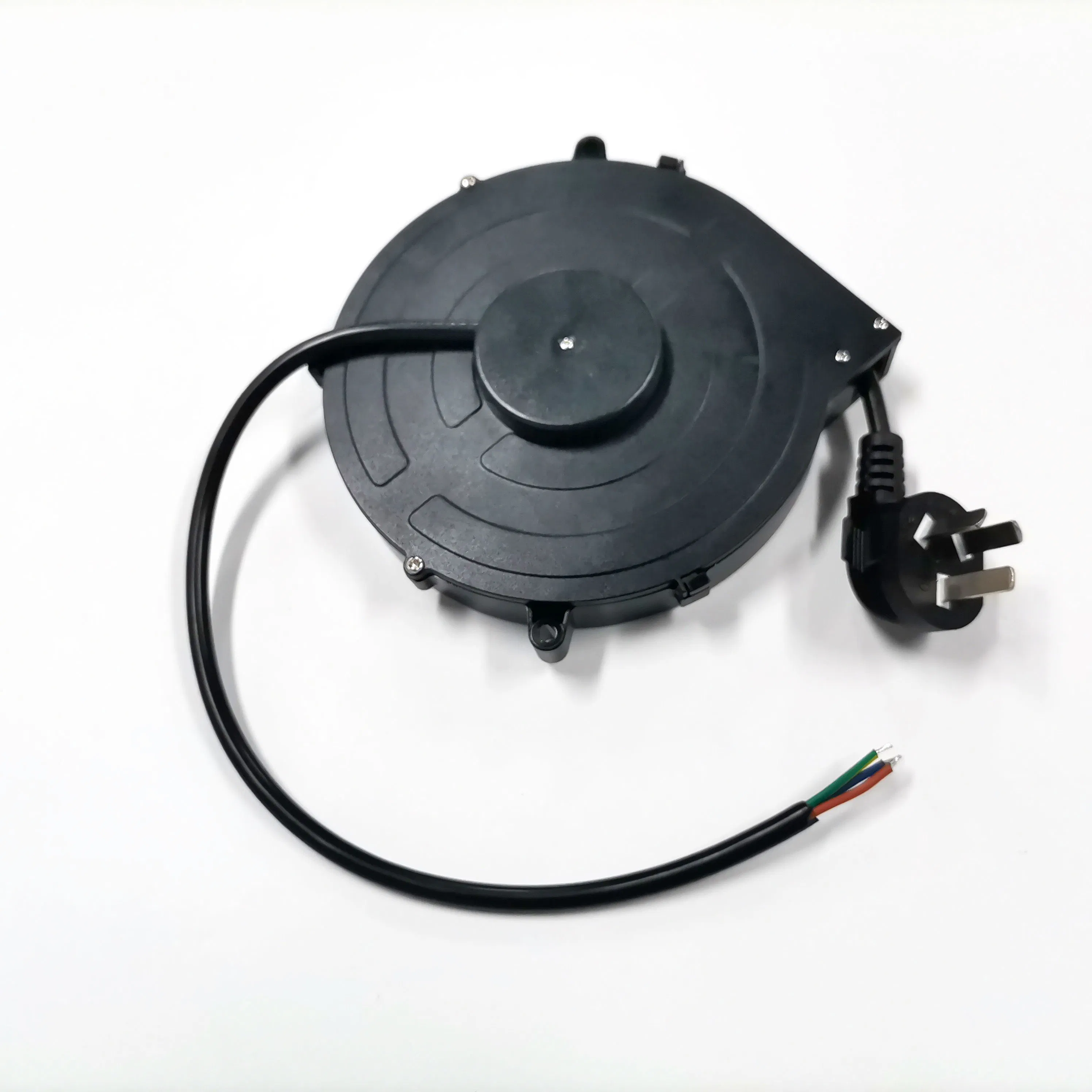 Rebobinador de Cabo Retrátil com Ficha Chinesa 2m 0.75mm2 Carretel de Cabo de Extensão com Sistema de Bloqueio