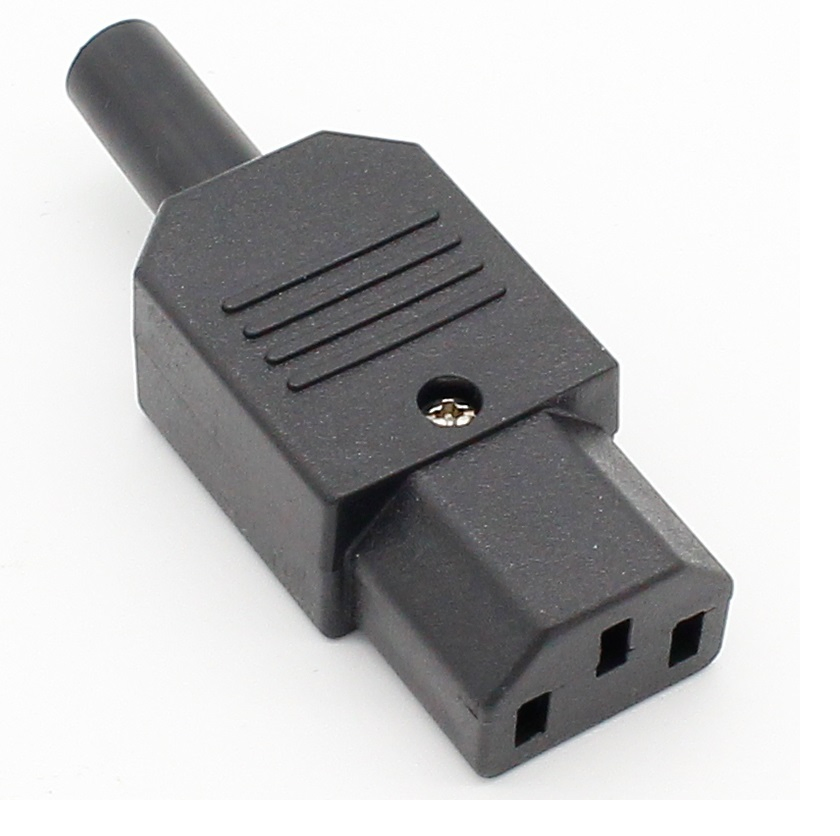 15A 250V 3 Conector Fêmea de Adaptador de Energia Rewireable IEC C13 para C14 Conector