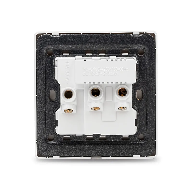 Abuk Soquete Elétrico de Pino na Parede com 2 Porta USB