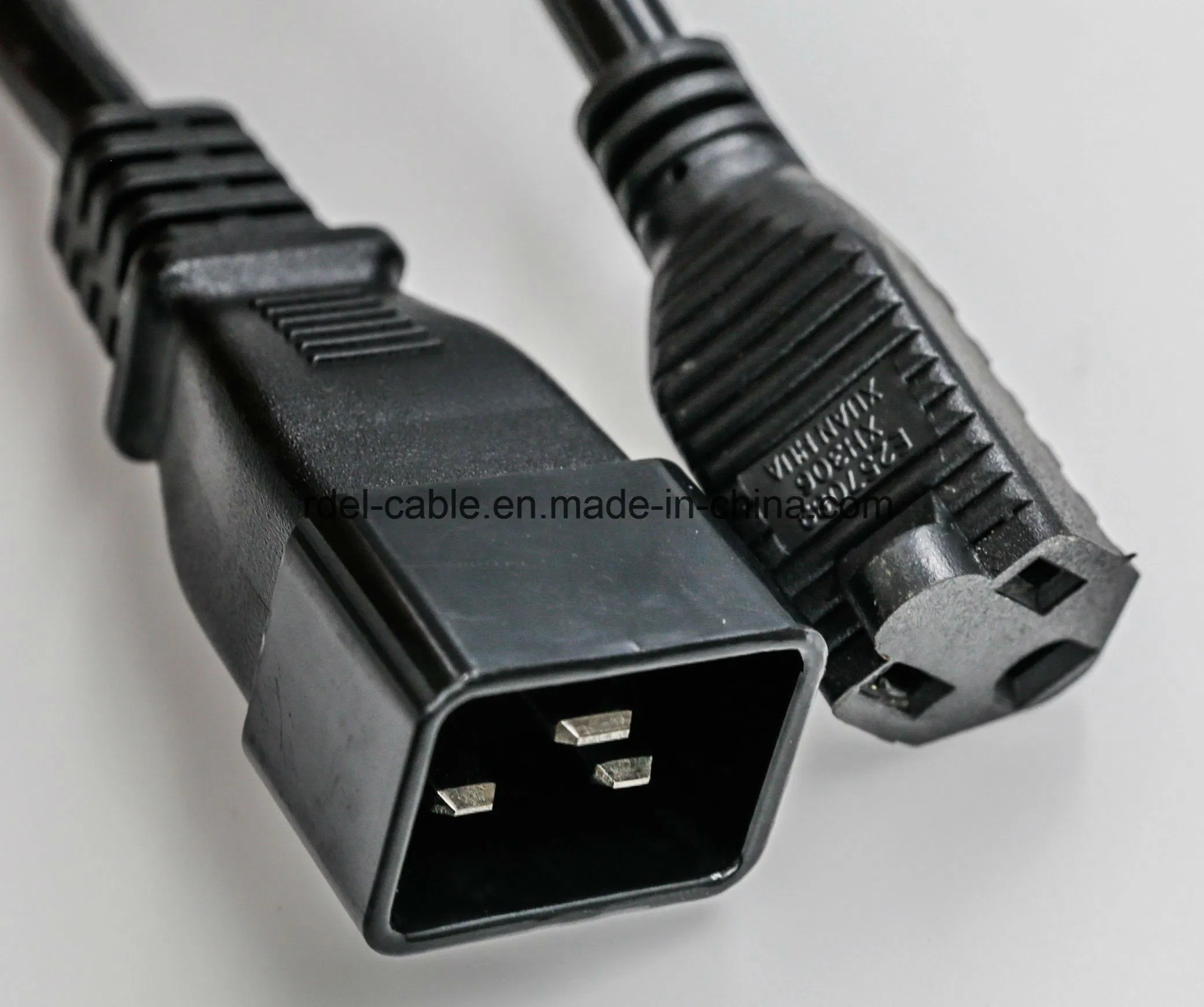 220V Aprovação VDE 3 Pinos IEC C19 C20 para C13 C14 Conector