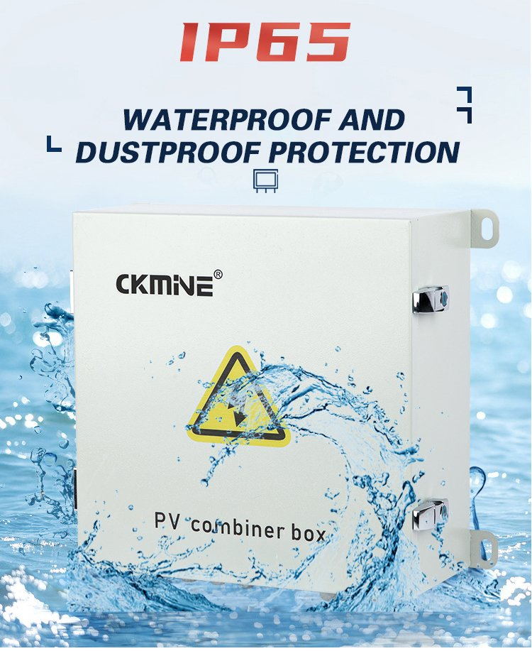 Ckmine PV 1000V DC 10 8 6 4 String Array Input 1 Output IP65 Waterproof Circuit Breaker Junction Box for Solar Power System