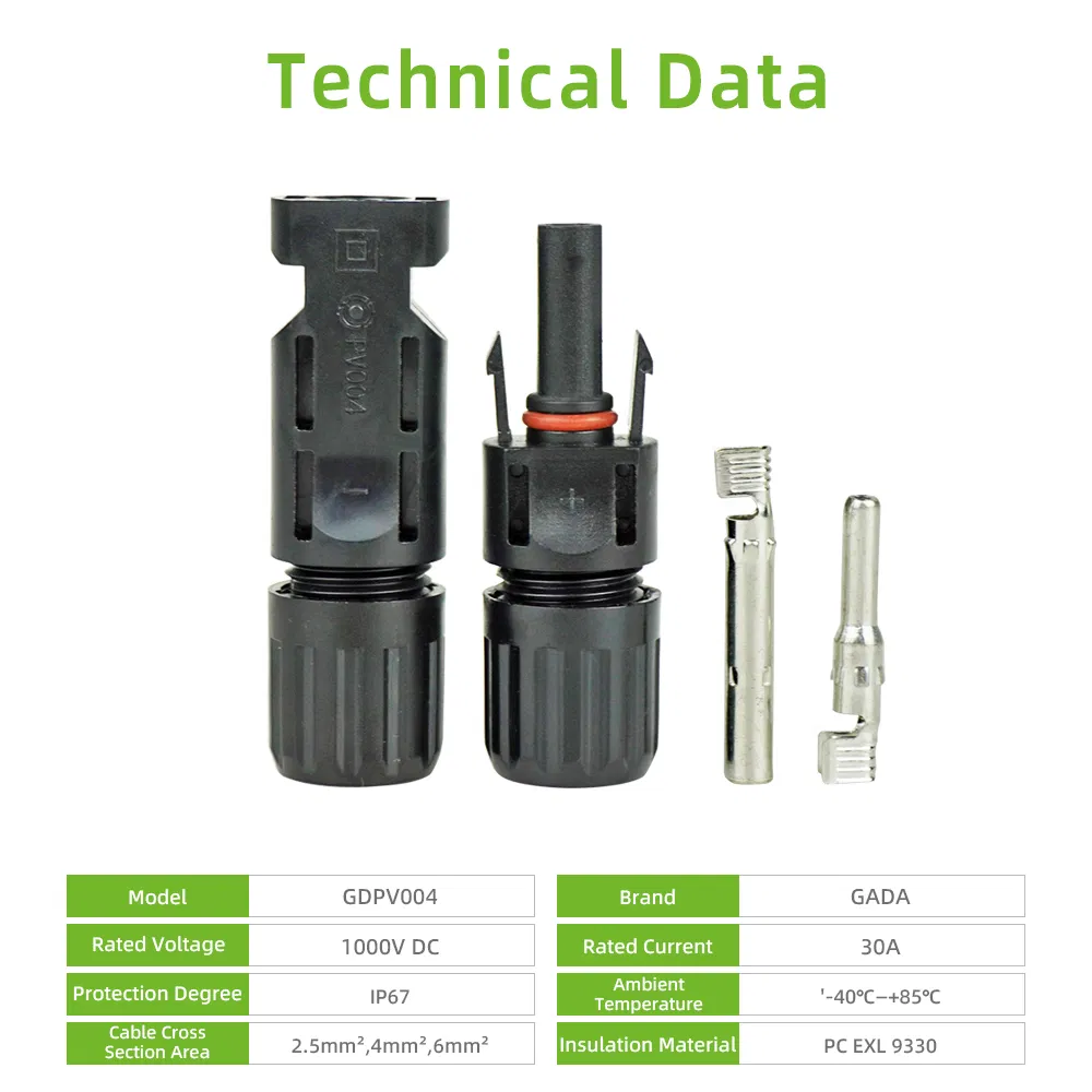 Mc4 Solar Panel Cable IP67 PV Connector Male and Female Plug Original Mc4