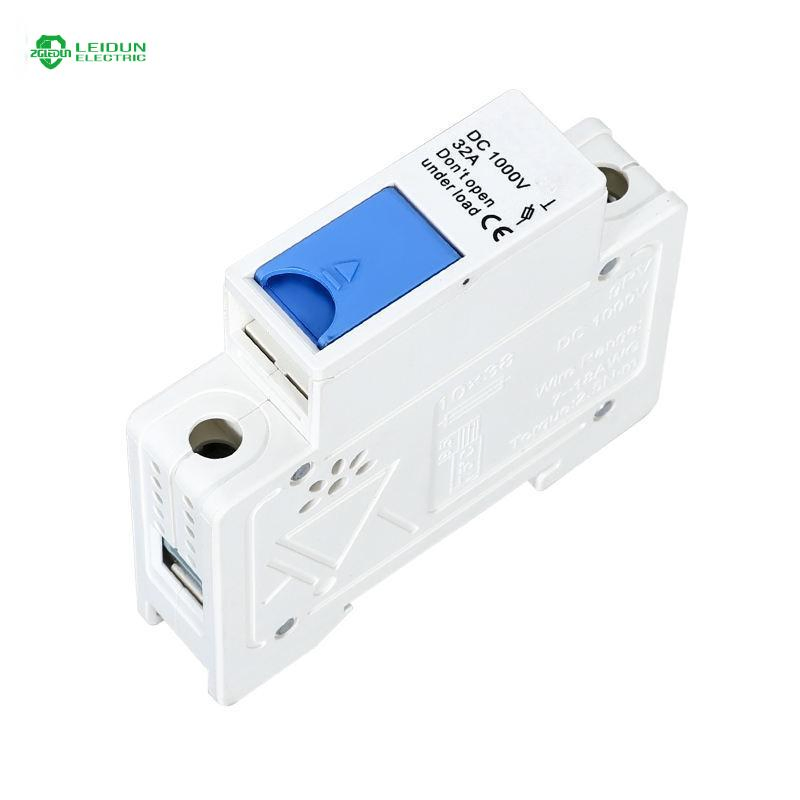 High Capacity Cartridge Fuse DC Solar PV Fuse DC1000V 32A 10*38 Fuse Base 1p to 4p with Link