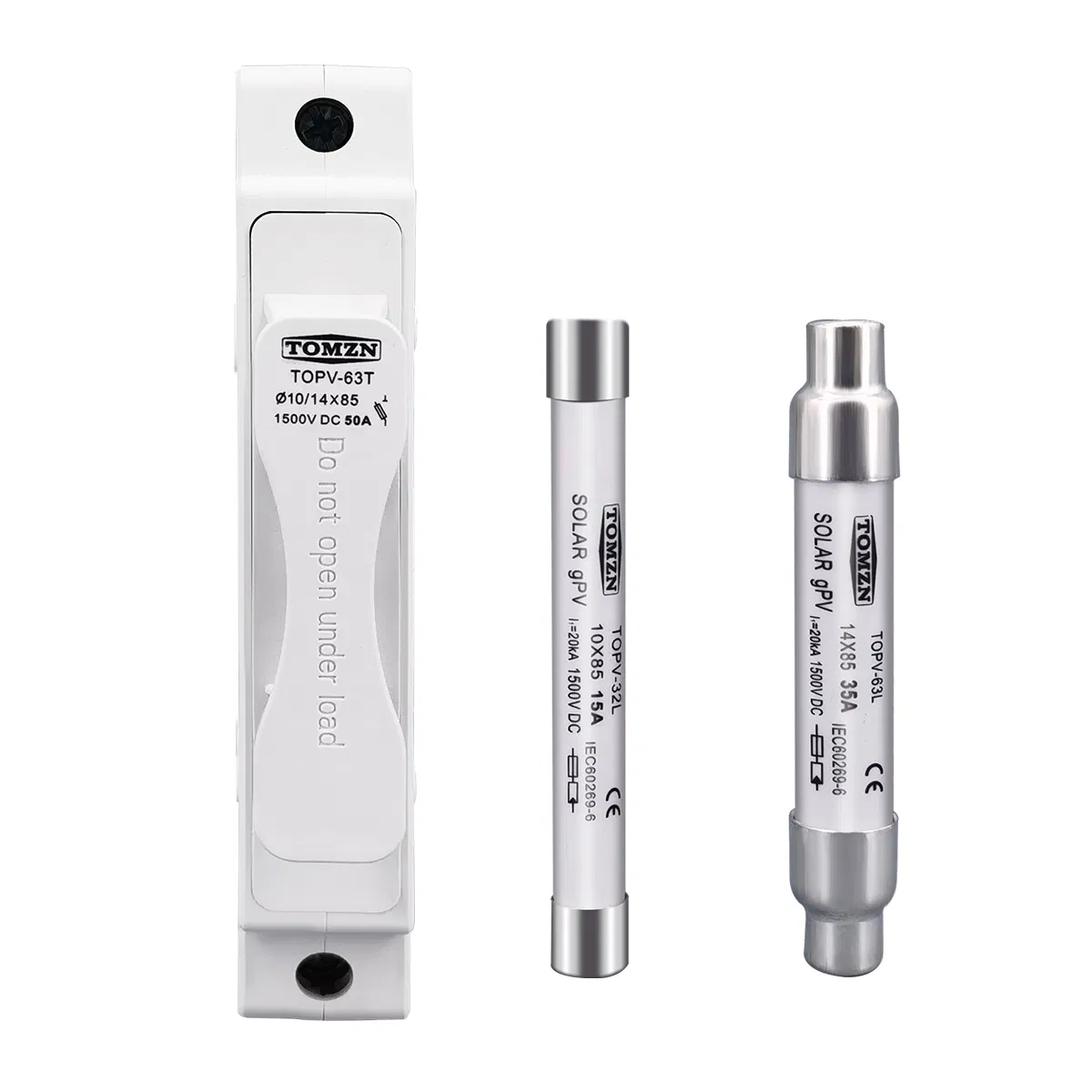 Ttomzn 1p Solar PV 1500V Fuse Holder with 10*85 or 14*85 Fuse