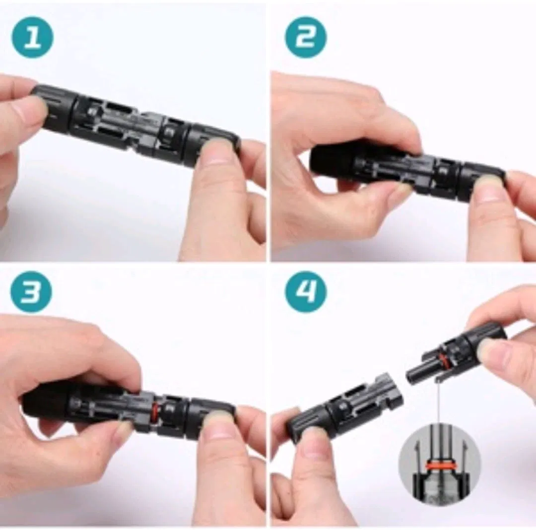 Mc4 Connector Cable Connector Waterproof Connector TUV Approved PV &amp; PV Extension Cable