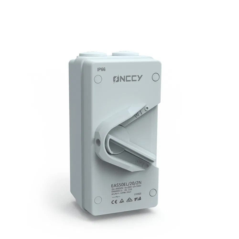 AC 500V 63A Enclosed Motor Disconnect Switch for PV System 2p