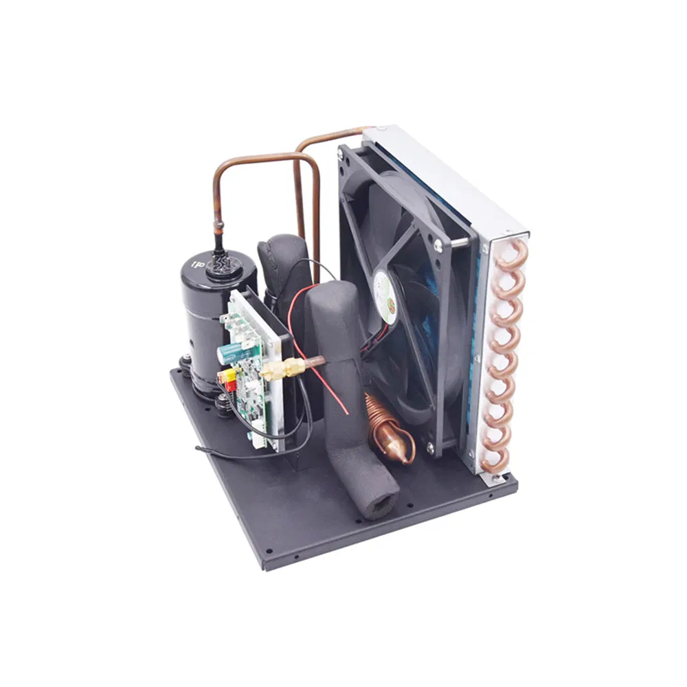 DC 12V 24V Portable Cooling System Condensing Unit for Ice Cream Cabinets Dispensers Ice Storage Bins Chests Marine Refrigerators