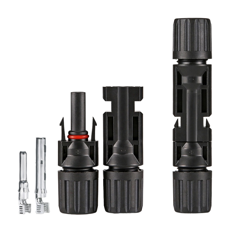 Copper Material Mc4 Solar Connector 1p Adaptor DC Connector for PV Cable