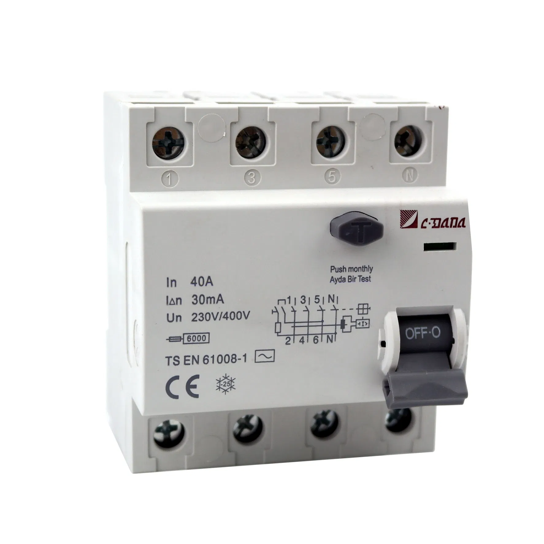 30mA Residual Current Device with 6ka Electronic RCBO Certification
