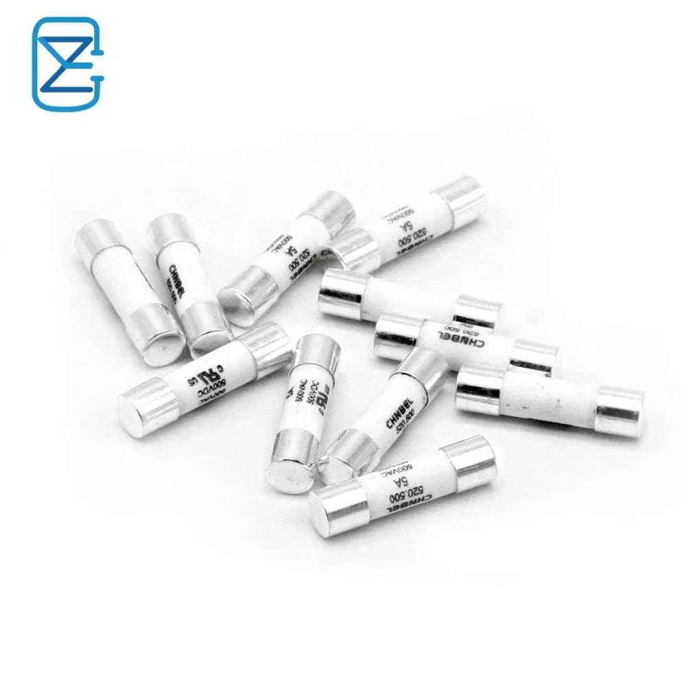 High Quality PV 1000V DC Photovoltaic Fuse 5X20mm 1A 60A 30A10A High Voltage 1000V 5X20mm Ceramic Solar PV Fuse