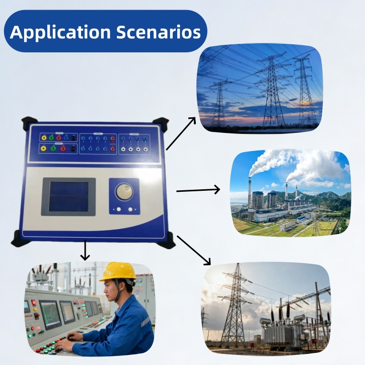 Microcomputer Three Phase Relay Protection Test Unit
