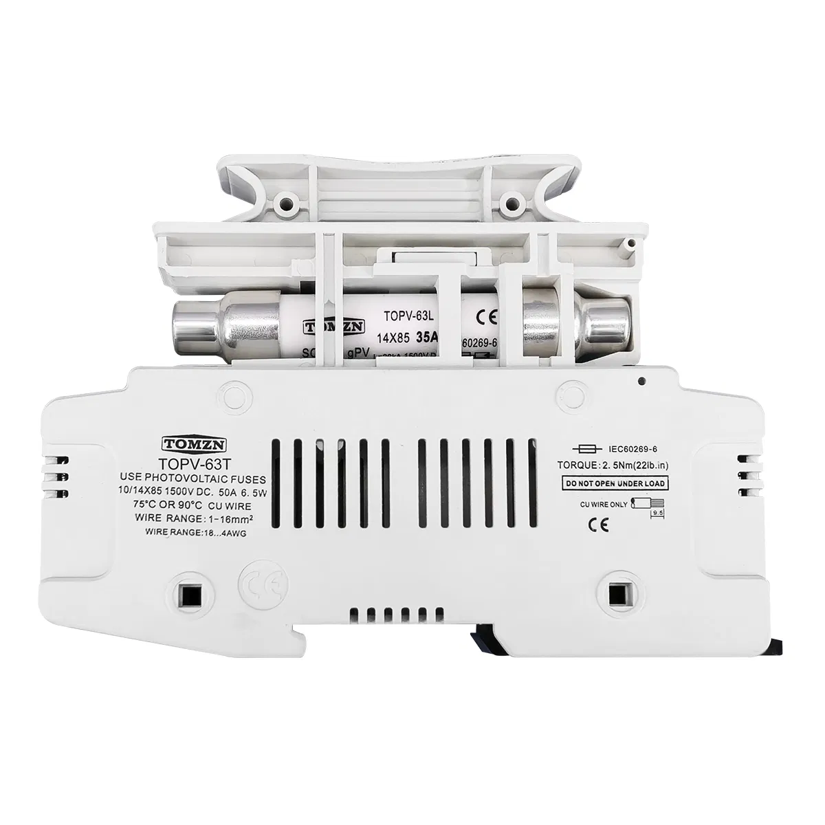 Ttomzn 1p Solar PV 1500V Fuse Holder with 10*85 or 14*85 Fuse