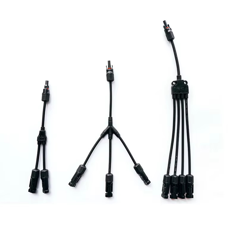 Solar Connectors Y Branch Parallel PV Adapter Cable Solar Panel Connector
