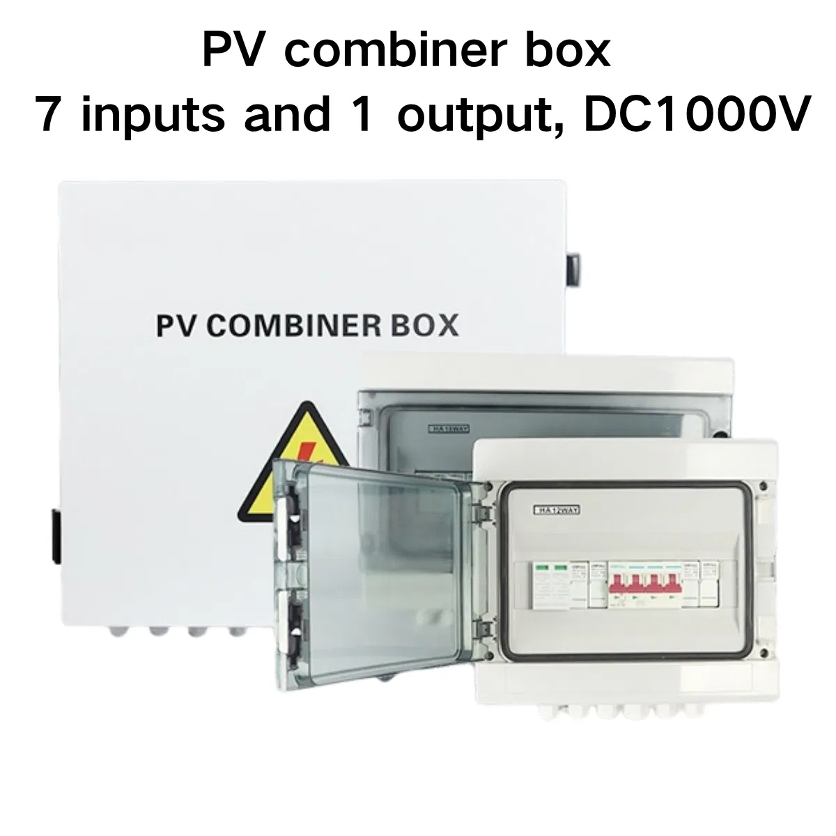 7 in 1 PV DC Combiner Box with Wiring Protection and Suit for Outdoor Harsh Environment Applications DC1000V for Solar System