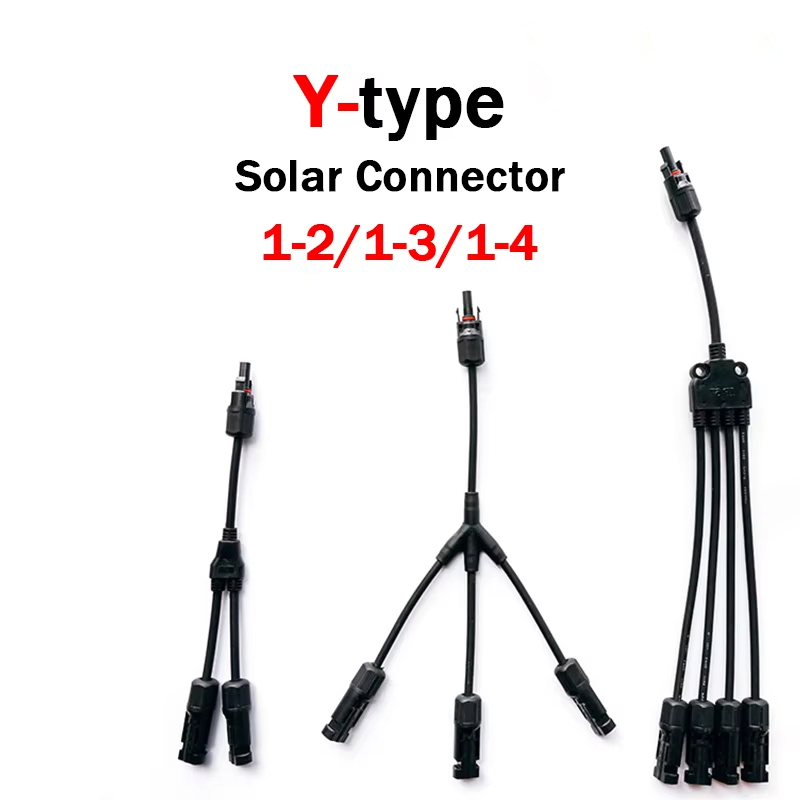 Solar Connectors Y Branch Parallel PV Adapter Cable Solar Panel Connector