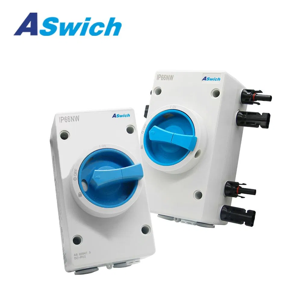 Solar Combiner Box 32A PV DC Isolator Switch DC Disconnect with Solar Connector Waterproof IP66 for off/on-Grid Solar Power System, Residential Commercial Solar