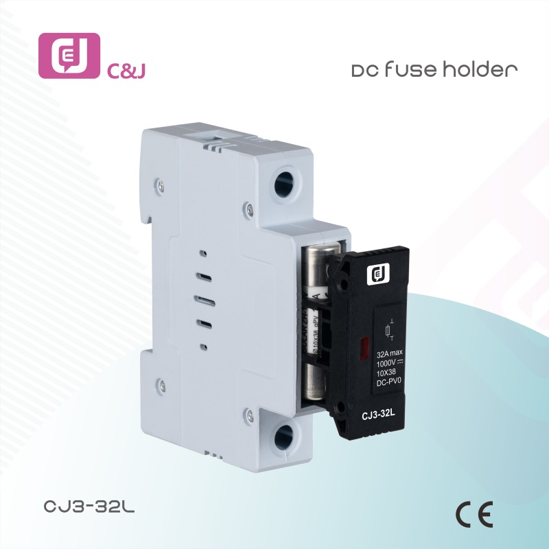 China Supplier High-Voltage 32A 1000VDC Compact Solar PV DIN Rail Fuse Holder