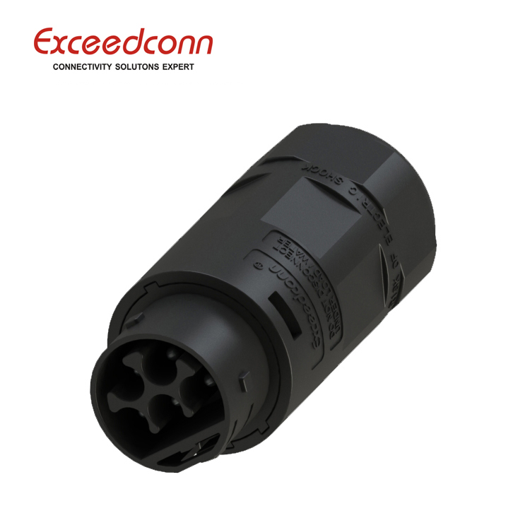 5 Pin AC PV Inverter Male Plug Cable Wire Connector