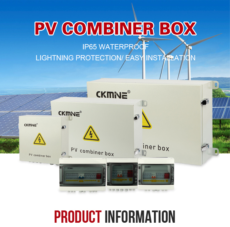 Ckmine IP65 250A 1000V DC AC 16 String 16 in 1 out Array Surge Protector PV Power Junction Box for Solar Panel