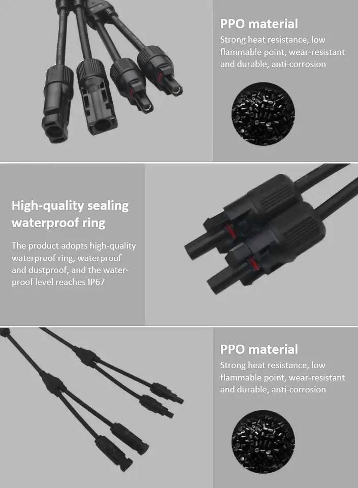 High Quality Mc4 Solar Panel Cable IP68 PV Connector Male and Female Plug Original Mc4 Connector