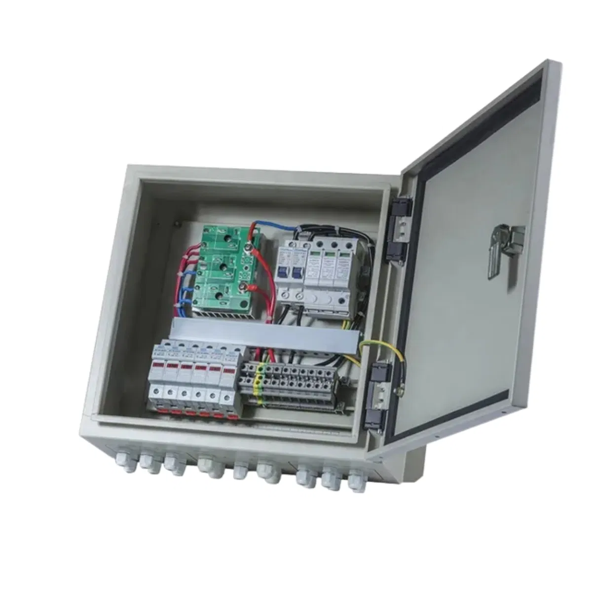 13 in 1 PV DC Combiner Box with Wiring Protection and Suit for Outdoor Harsh Environment Applications DC1500V for Solar System
