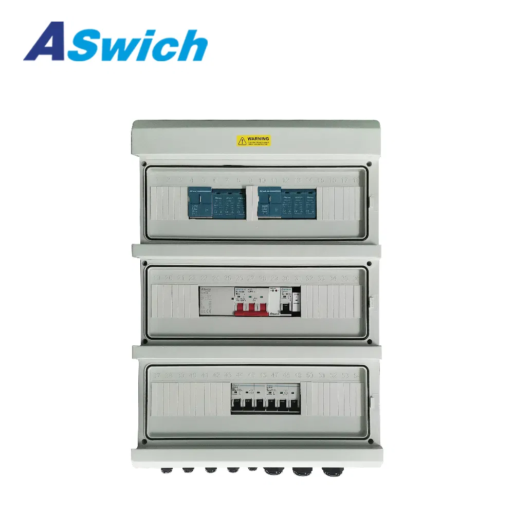 IP65 Manufacturer Electrical Solar DC PV Plastic Distribution Box Junction Box Combiner Box with 600V 1000V 40A 63A 2 4 6 String
