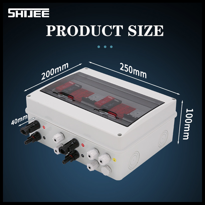Shijee Waterproof IP65 Outdoor Solar Junction Box for Photovoltaic System Distribution Suzhou Photovoltaic DC PV Combiner Box