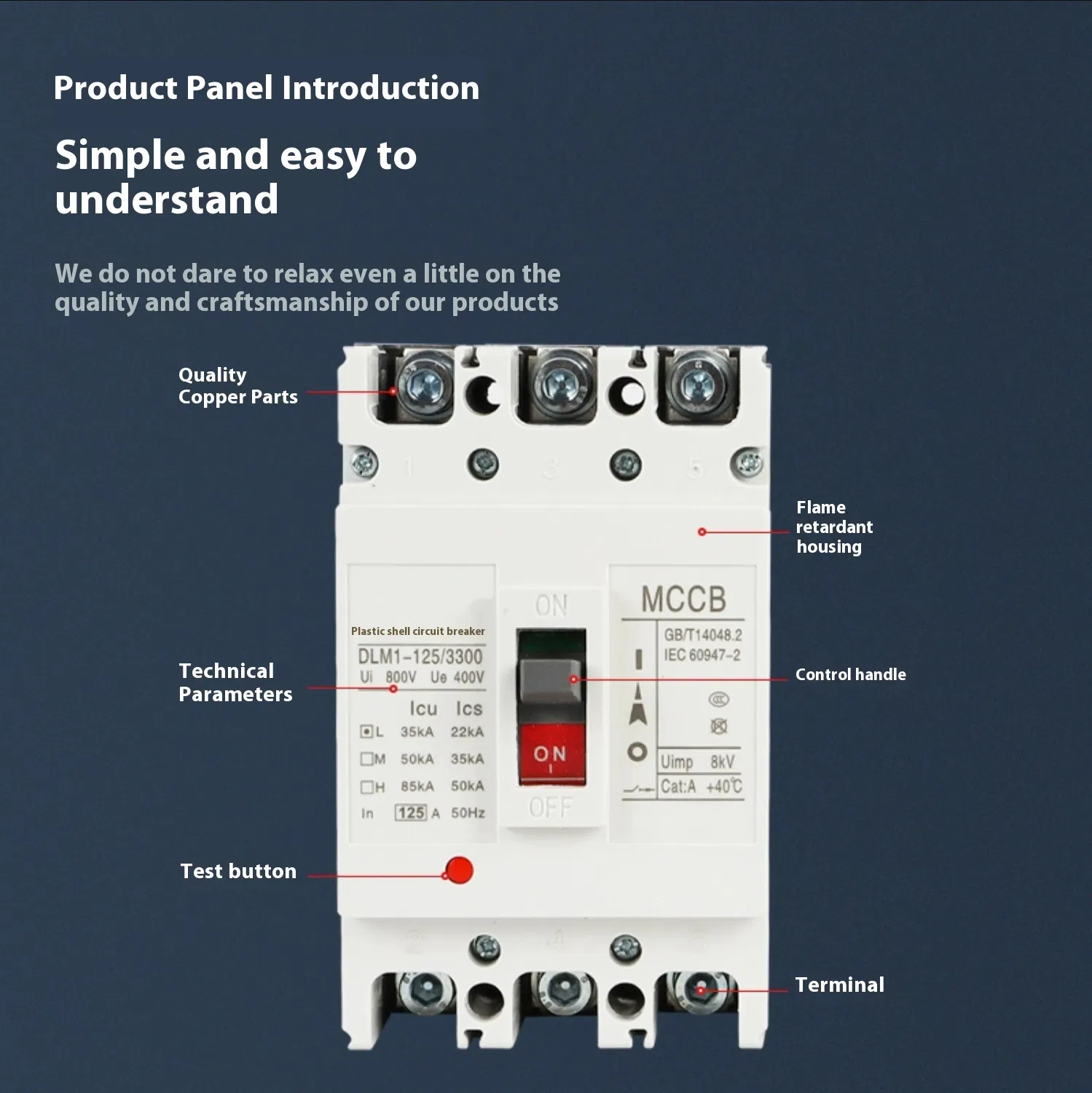 High-Performance 100A 125A 150A Solar Circuit Breaker Switch