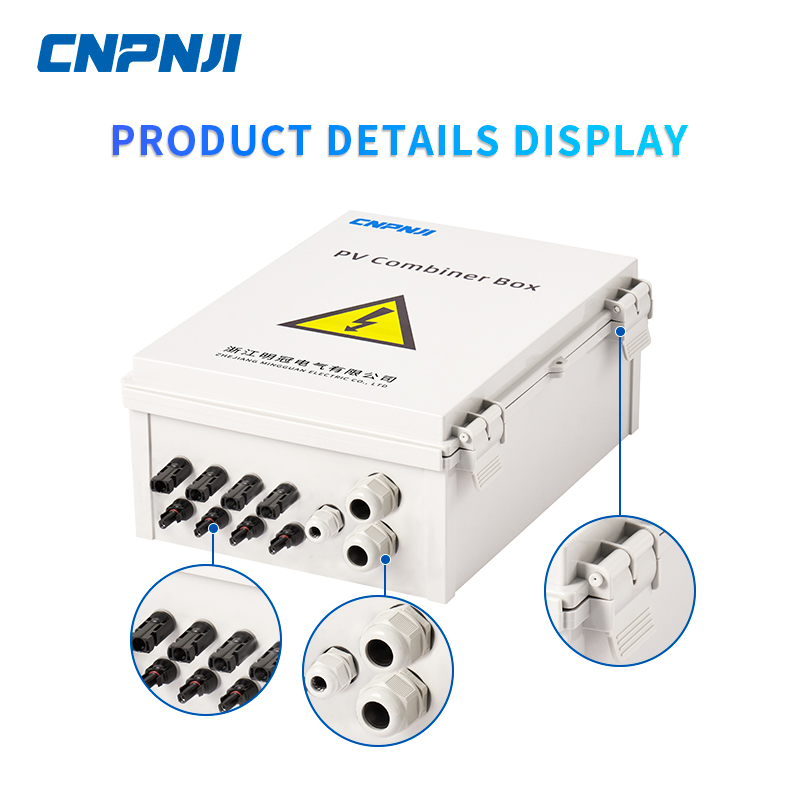 500V DC AC 4strings PV Combiner Box Junction Box for Solar Panel 4in 1 out