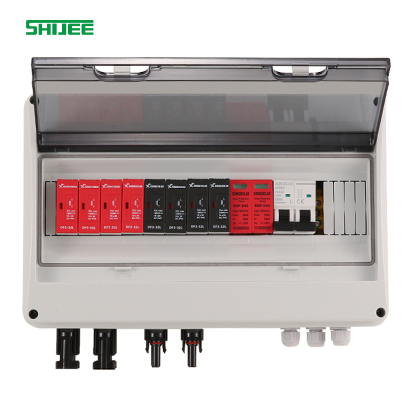 Shijee 4-in-1-out 4-String Solar PV DC Array Plastic Battery Combiner Box, Suitable for Solar Panels