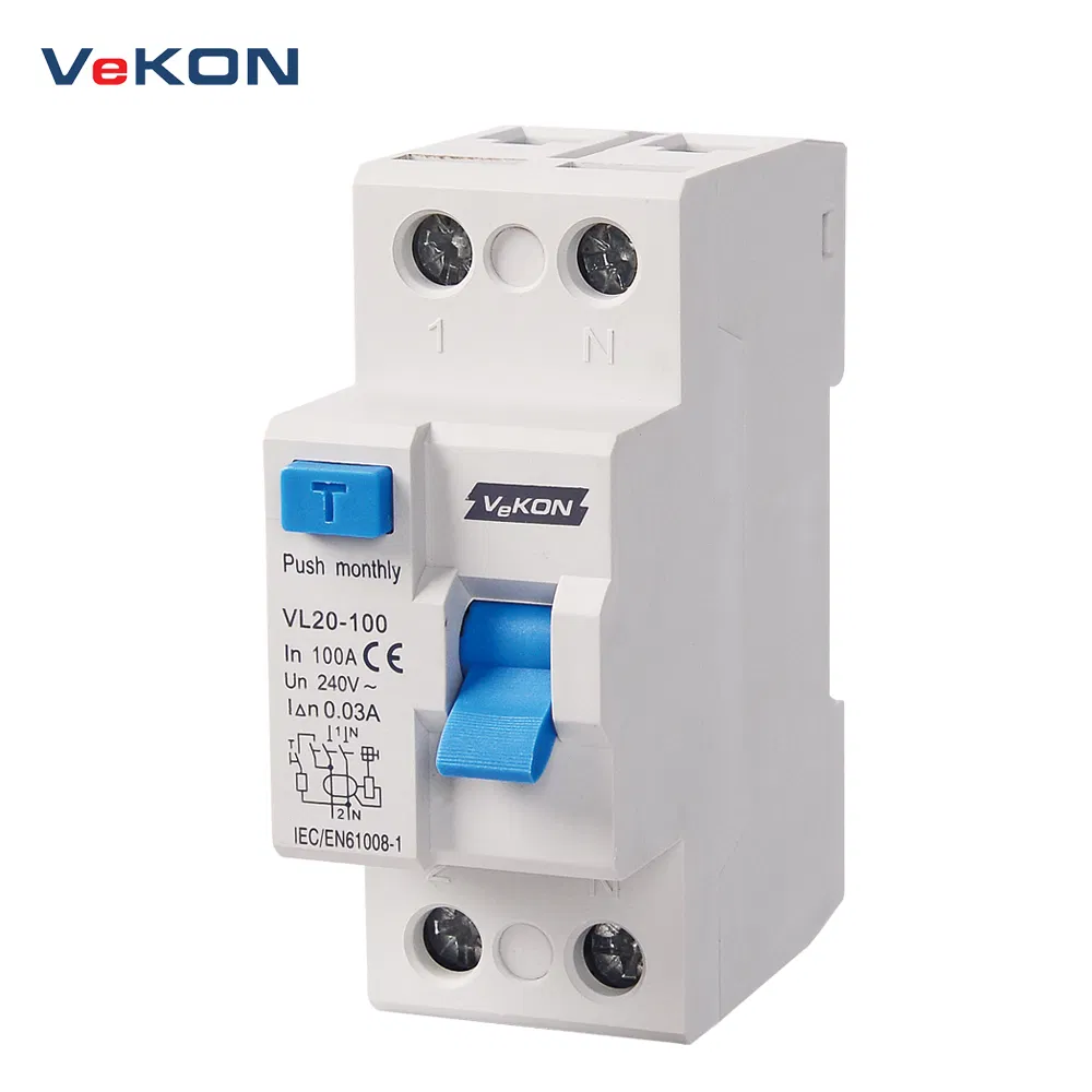China Vekon Top Quality Vl21-63 2 Poles Residual Current Device Prices