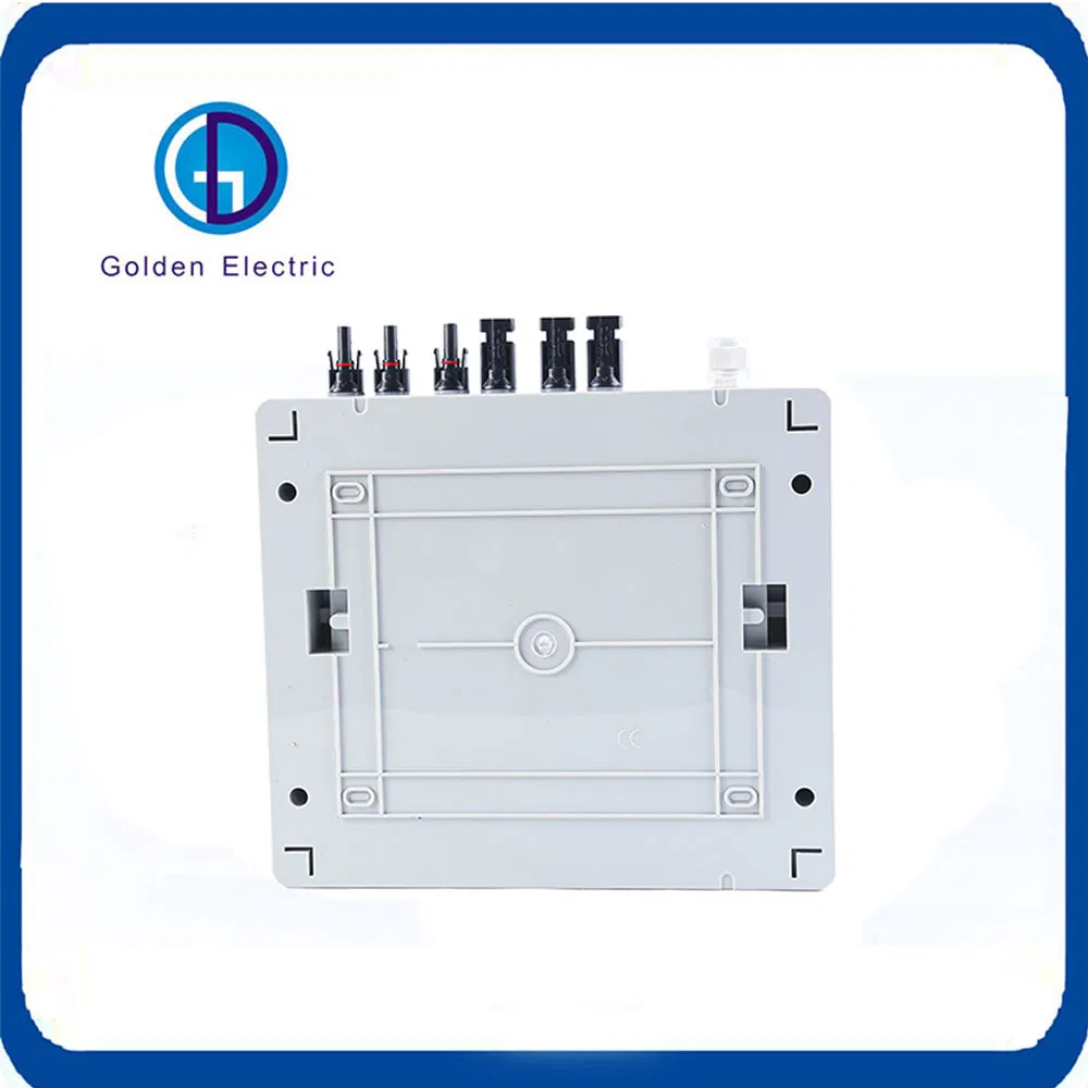 PV4/1 Solar PV Array Combiner Box 4 in 1 out 4 Strings 15A 1000V DC Solar Junction Box for Solar System IP65 Waterproof Distribution Box with SPD and Fuse