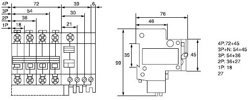 DZ47LE-63 Dimension Drawing