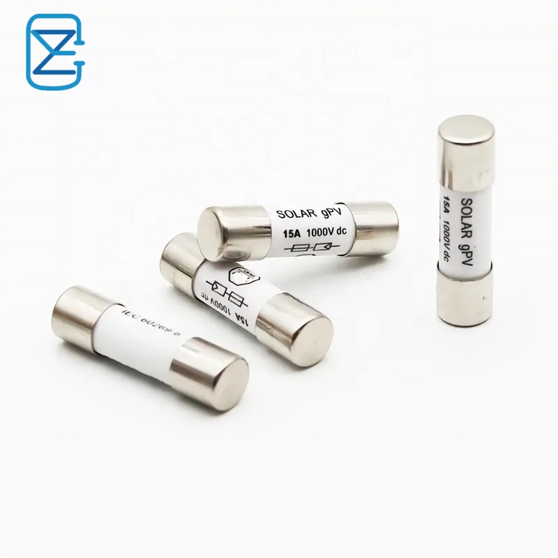High Quality PV 1000V DC Photovoltaic Fuse 5X20mm 1A 60A 30A10A High Voltage 1000V 5X20mm Ceramic Solar PV Fuse
