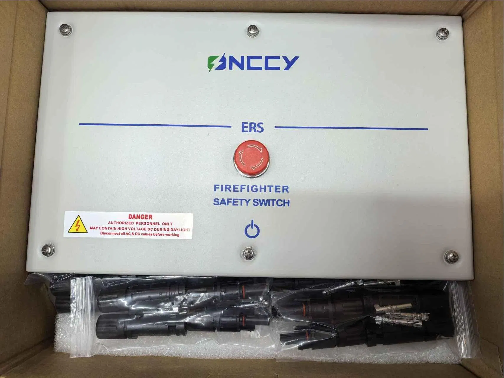 Solar Roof Safety Rsd 1500V 40A PV Rapid Shutdown Device Fireman Switch with Emergency Stop Button