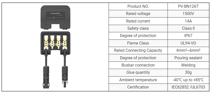 4 Rails Solar Panel Junction Box Connection for PV Panels