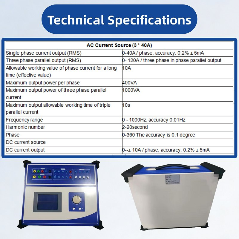 Microcomputer Three Phase Relay Protection Test Unit