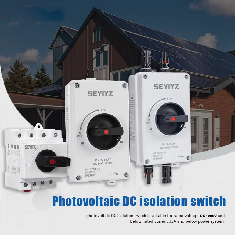 4 Pole 32A Isolator 1000V Main Switch Low Voltage Disconnect Switch for DC PV PV Systems