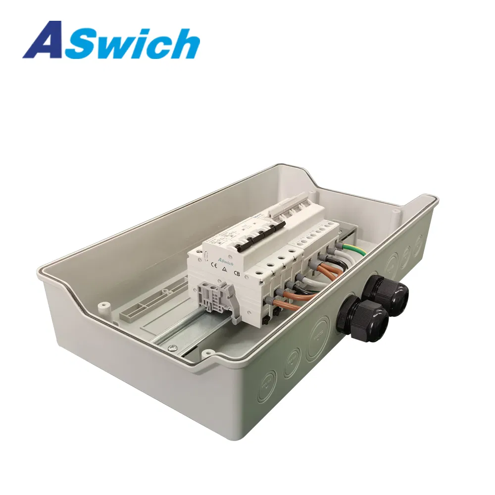 IP65 Manufacturer Electrical Solar DC PV Plastic Distribution Box Junction Box Combiner Box with 600V 1000V 40A 63A 2 4 6 String