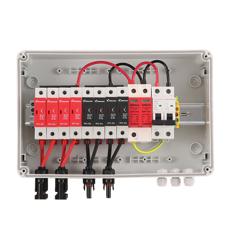 Shijee 4-in-1-out 4-String Solar PV DC Array Plastic Battery Combiner Box, Suitable for Solar Panels