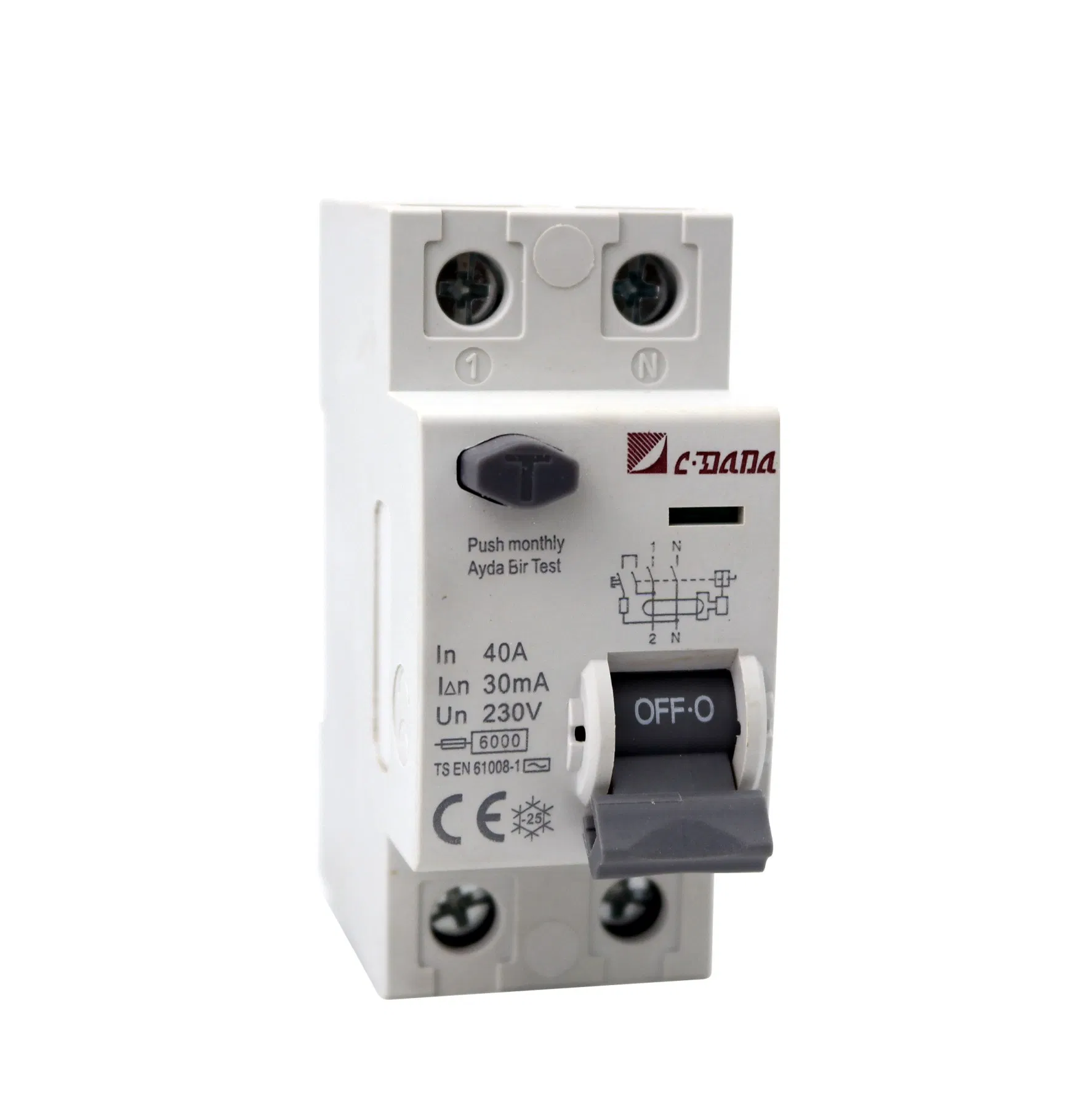100mA Residual Current Device with 6ka Electronic RCBO Approval
