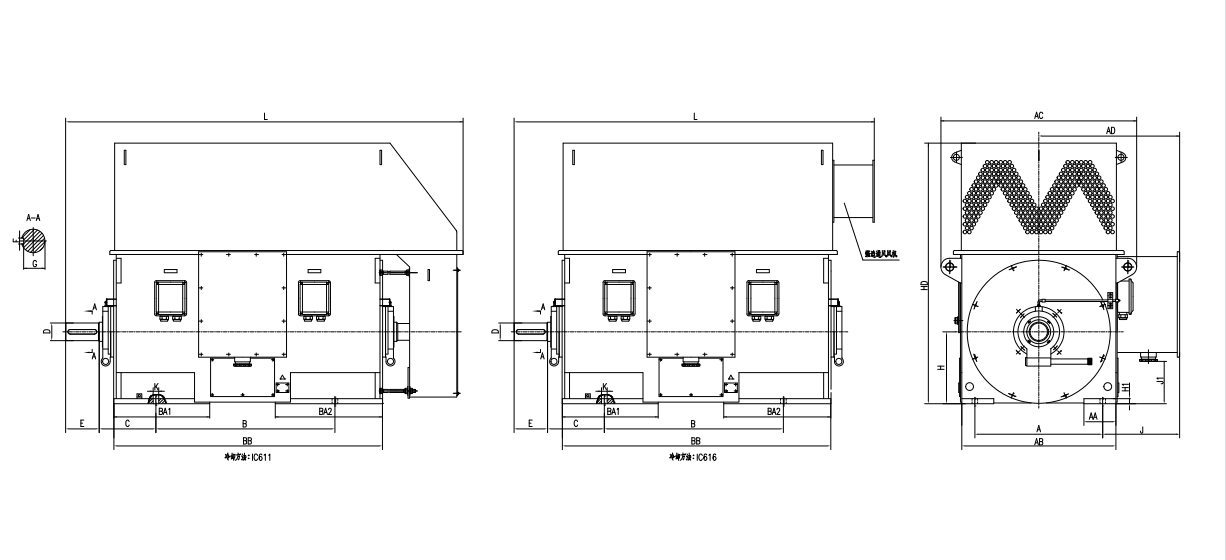 Motor Dimension Drawing 1