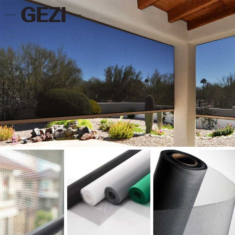 18X16 20X20 Grey Black White Brown PVC Coated UV Resistant Fire Retardant Corrosion Resistant Durable Washable Flexible Fiberglass Fly Insect Window Mesh Screen