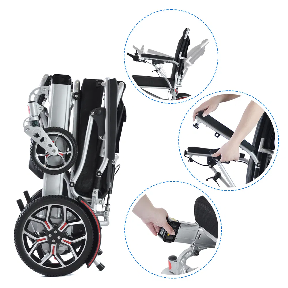 Folding Electric Wheelchair with Heavy Duty Multifunction Reclining Electric Wheelchair