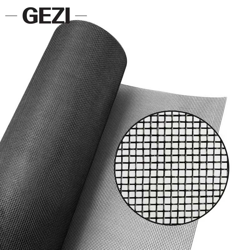 18X16 20X20 Grey Black White Brown PVC Coated UV Resistant Fire Retardant Corrosion Resistant Durable Washable Flexible Fiberglass Fly Insect Window Mesh Screen